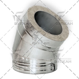 Отвод DOTH 45° (материал: полированная нержавеющая сталь, диаметр 100 мм)