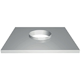 Фланец прямой с изоляцией (сталь 0,5 мм, диаметр 150/250 мм, зеркальная) FDvXX