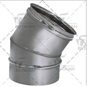 Отвод 30º (сталь 0,5 мм, диаметр 150 мм, зеркальная) OTvHR30