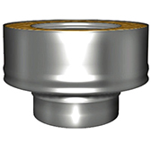 Переходник моно-термо с изоляцией 50 мм (двустенный, сталь 0,5 мм, диаметр 150 мм, зеркальная) PMvDR