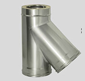 Тройник 45° с изоляцией (двустенный, сталь 0,8 мм, диаметр 115 мм.) ТRFR45115-DDDA