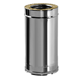 Труба L = 500 мм с изоляцией 50 мм (двустенная, сталь 0,5 мм, диаметр 150 мм, зеркальная) TLvDR500