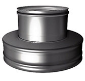 Переходник термо-моно с изоляцией 50 мм (двустенный, сталь 0,5 мм, диаметр 115 мм, зеркальная) PTvDR