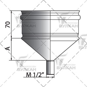 Конденсатосборник aisi 321 (сталь 0,5 мм, диаметр 300 мм, матовая) CSvHR