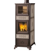 Печь-камин EdilKamin Decor, с духовкой, tortora