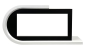 Портал Basel L (левый) белый с черным под очаги Vision 42