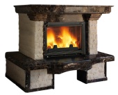 Облицовка каминная пристенная Madeira Adela Emperador (мраморная балка)