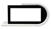 Портал Basel R (правый) белый с черным под очаги Vision 42