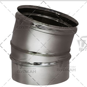 Отвод 15º (сталь 0,5 мм, диаметр 150 мм, зеркальная) OTvHR15