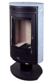Печь-камин ABX Arktis 8 поворотный (черная сталь талькохлорит с верхней плитой)