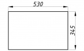 Стекло жаропрочное прямое 500x345 мм (0,172 м2) Бавария ЭКО две конфорки