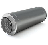 Шумоглушитель с изоляцией 50 мм (двустенный, сталь 0,5 мм, диаметр 250 мм, зеркальная) SHvDR