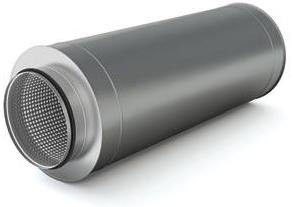 Шумоглушитель с изоляцией 50 мм (двустенный, сталь 0,5 мм, диаметр 200 мм, зеркальная) SHvDR
