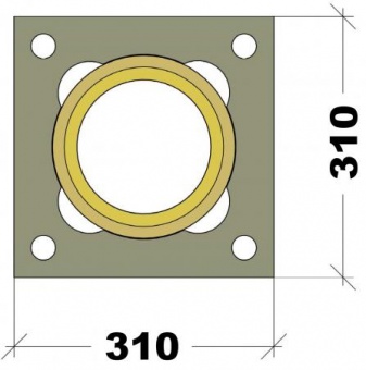 Одноходовая керамическая система глазурированная  D=140, комплект 4м