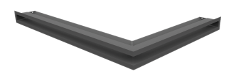 Вентиляционная решетка Kratki Люфт угловая левая 766х547х60 графит, 45S