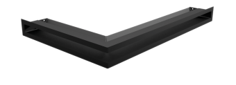 Вентиляционная решетка Kratki Люфт угловая правая 400х600х60 черная, 45S