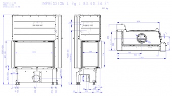 Топка Romotop Impression L 2G L 83.60.34.21 (чёрный шамот, левая)