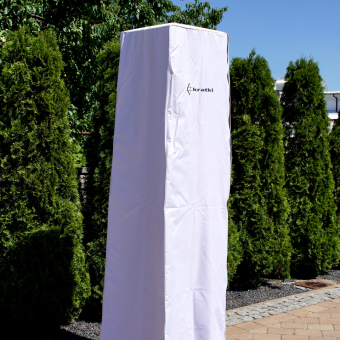 Защитный чехол Kratki для обогревателя Umbrella, белый, черный логотип