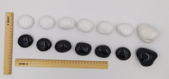 Керамические камни FireLord малые черно-белые 14 шт.
