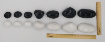 Керамические камни FireLord микс черно-белые 14 шт.