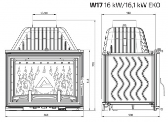 Топка KawMet W 17 Dekor Eko (16,1 кВт)