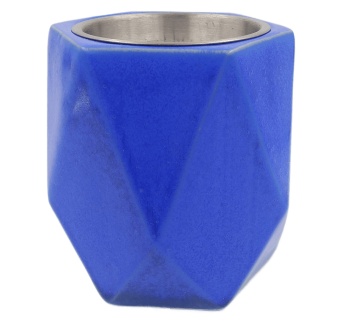 Керамический биокамин Premi Diamond синий глянцевый (с зажигалкой + 5 бутылок биотоплива)
