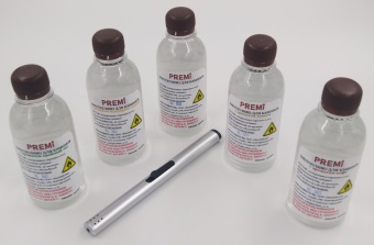 Керамический биокамин Premi Diamond серый матовый (с зажигалкой + 5 бутылок биотоплива)