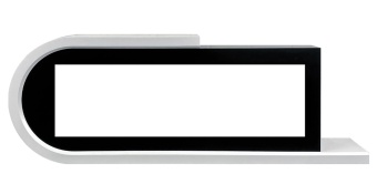 Портал Basel 60 L (левый) белый с черным под очаги Vision 60