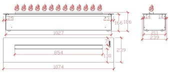 Электроочаг Royal Flame Design L1000RF 3D PS/LOG