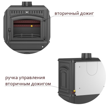 Печь-камин Везувий LV-12 S антрацит