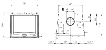 Топка La Nordica Inserto  60 4.0 Ventilato