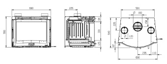 Топка La Nordica Inserto 70 Ventilato Tondo
