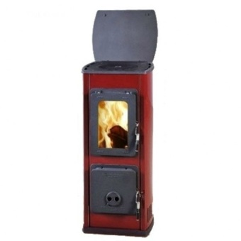 Печь-камин Thorma Milano II AT, Termoplate, бордовый