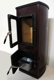 Печь-камин Thorma Milano II AT, Termoplate, бордовый