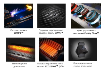Газовый гриль Napoleon Rogue PRO-S 625 (черный, с ИК горелкой 3/3)