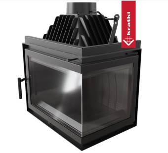 Топка Kratki Simple/Z/S/P/BS, угловое стекло справа