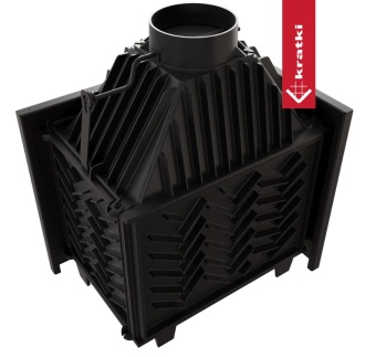 Топка Kratki Simple/Z/S/P/BS, угловое стекло справа