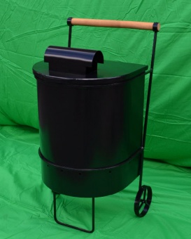 Контейнер для сжигания мусора с трубой (листьев, травы, веток) на даче большой