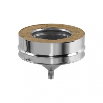 Конденсатосборник с изоляцией 50 мм (двустенный, сталь 0,5 мм, диаметр 150 мм, зеркальная) CSvDR