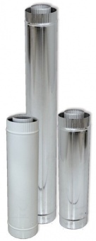 Труба VCR L = 1000 мм коаксиальная (сталь 0,5 мм, диаметр 80х130 мм, зеркальная)